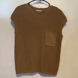 Women's Tan‎ Knit Sleeveless Top